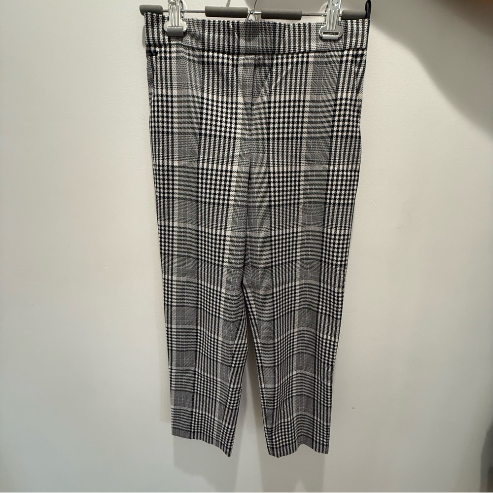 Babaton Black and White Checkered Pants